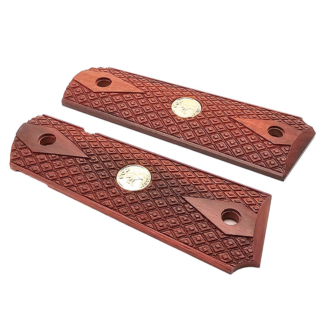 Angled shot showing beveled edges and ambidextrous safety cut