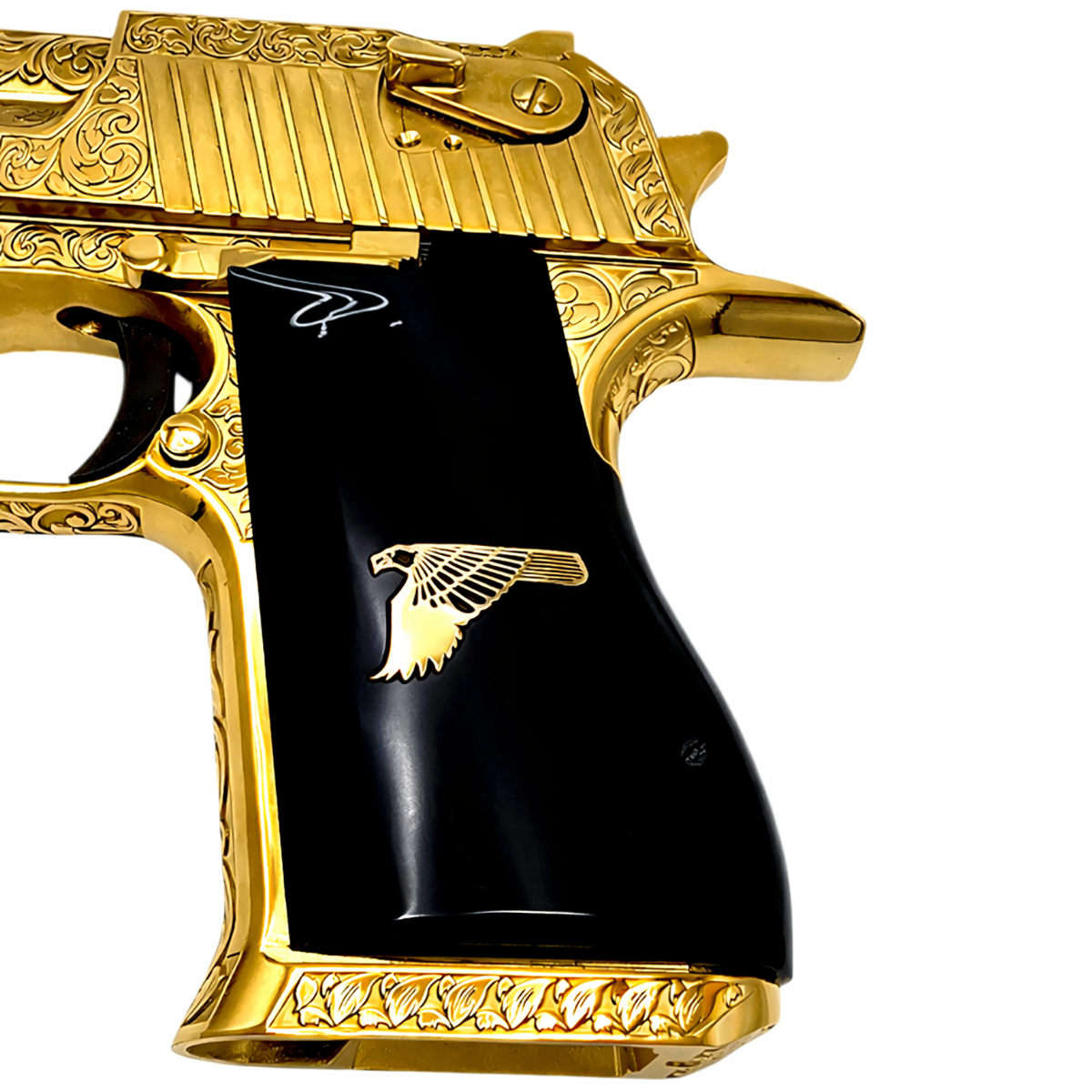 Desert Eagle Mark XIX 24K Gold Eagle Grips – Black Polymer – The