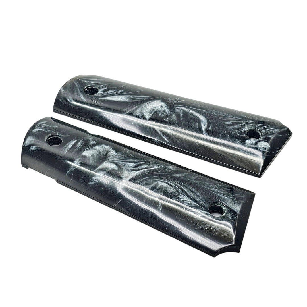 Black Pearl 1911 Polymer Grips | Ambi Cut with 4 Gold Screws – The