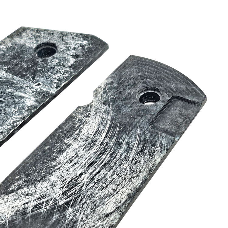 Black Pearl 1911 Grips with Ambi Safety Cut - Fits Colt, Kimber & More - Includes Gold Screws
