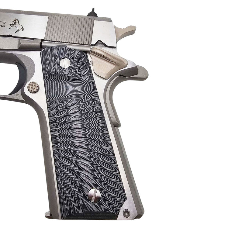 Lightweight phenolic-grade G10 grips for 1911 handguns