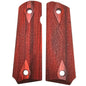 1911 full-size rosewood pistol grips with double diamond texture and ambi cut