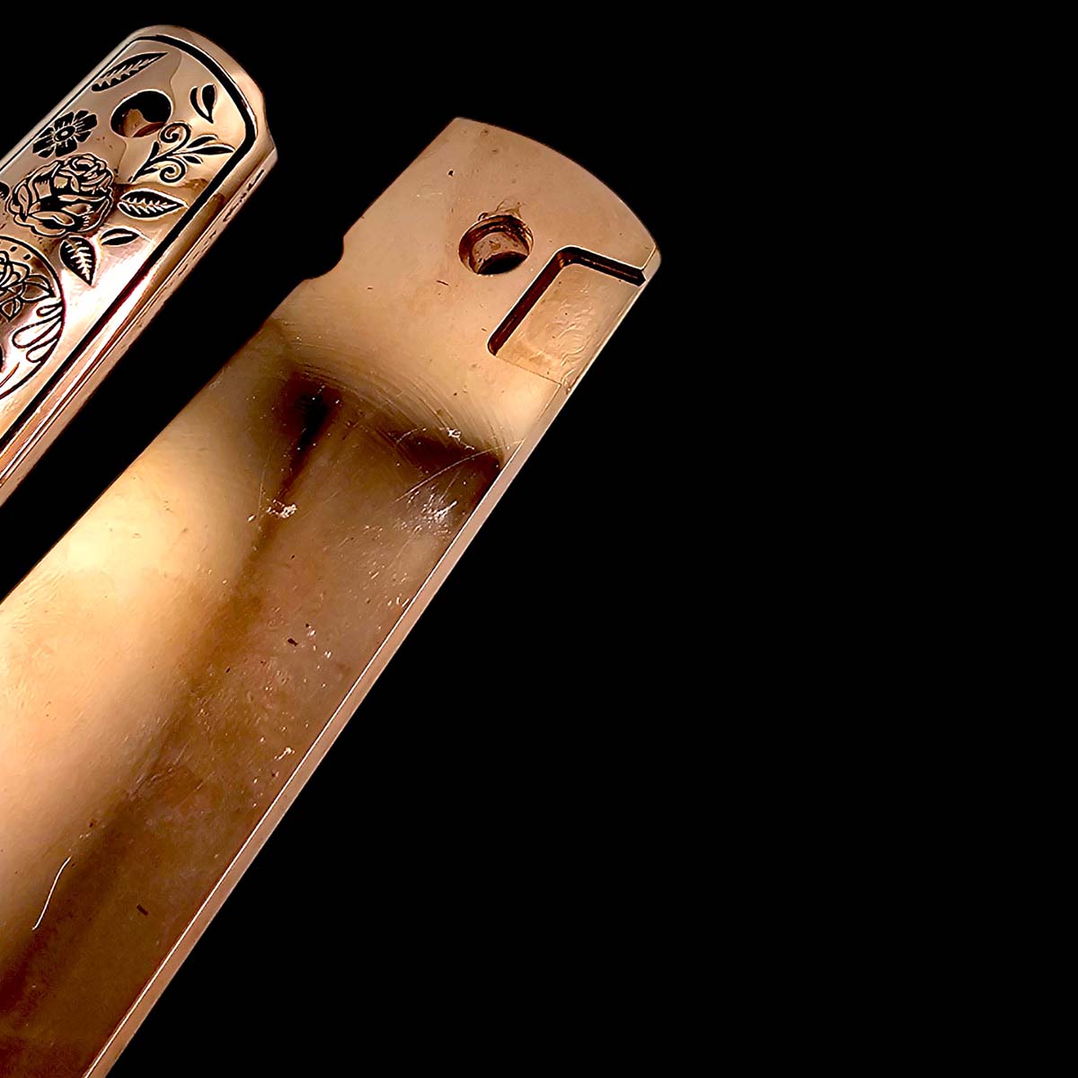1911 Rose Gold Grips – Dia de los Muertos Skull Design – The Grip USA