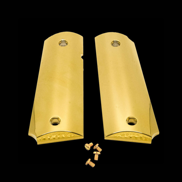 24K Gold Plated Full Size 1911 Grips with Ambidextrous Cut – Limited Edition