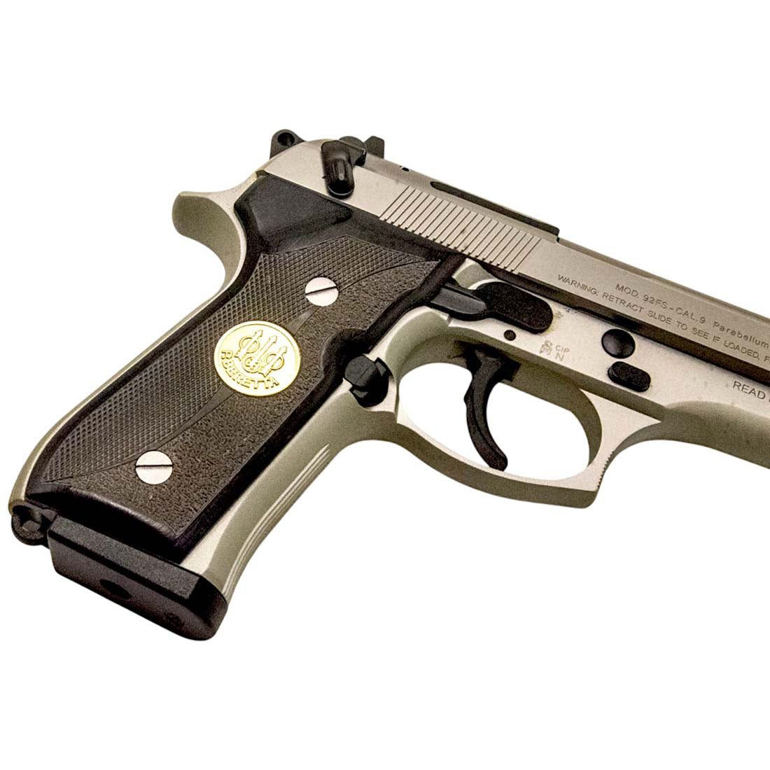 Pair of exotic wood Beretta 92 grips with polished finish