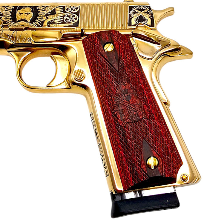 Full Size Springfield Armory 1911 Replacement Grip in Red Laminated Wood