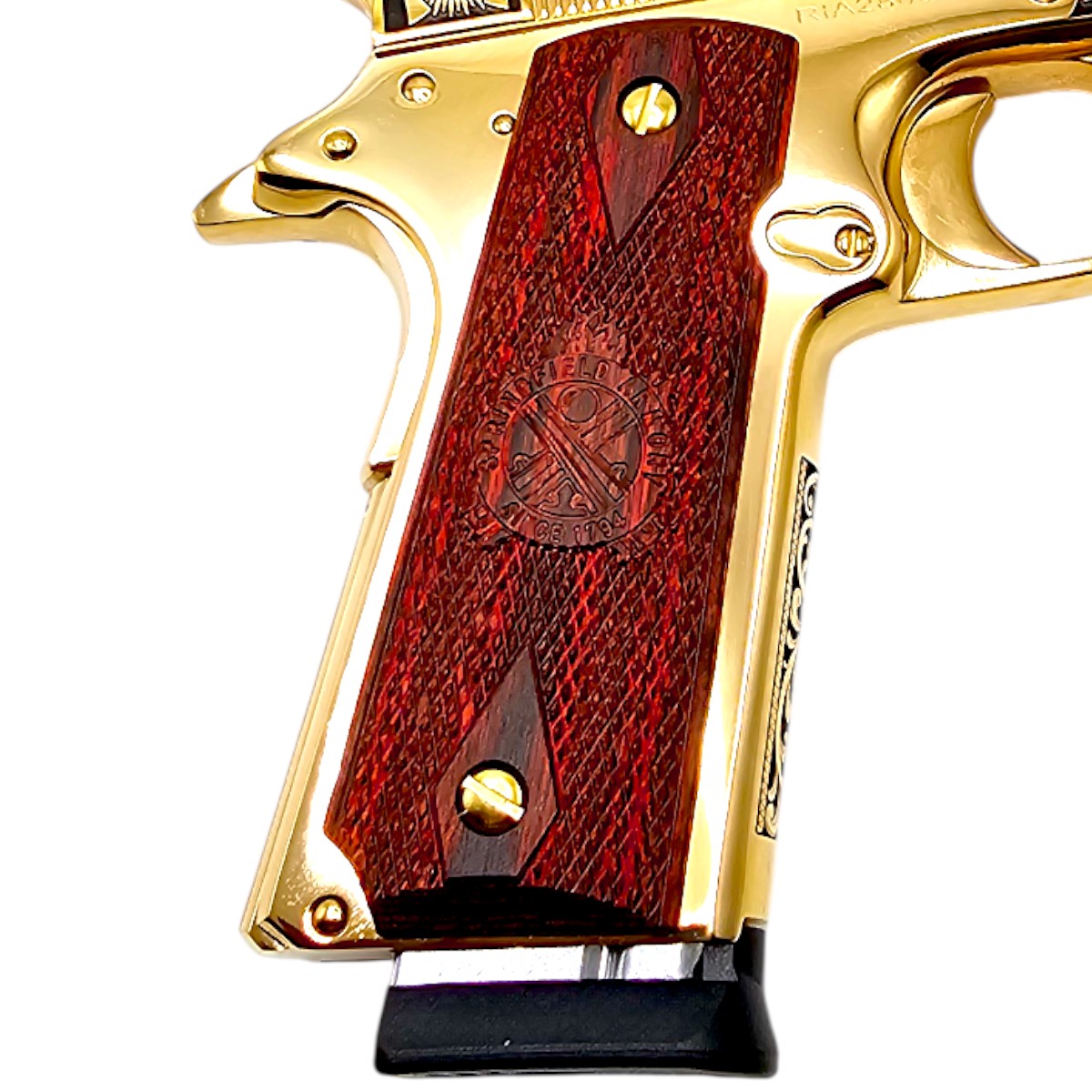 Red Laminated Wood 1911 Pistol Grips