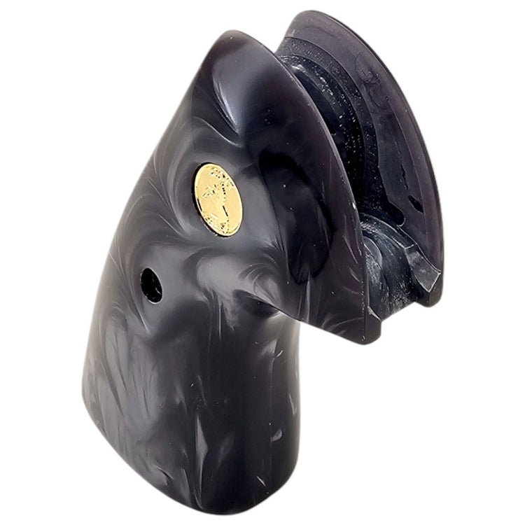 Custom black pearl replacement grips for Colt Python and Anaconda